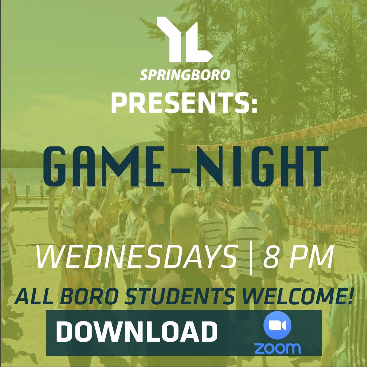 BoroYL's tweet photo. Join us TOMORROW NIGHT for the #BestNightOfYourWeek ! We’ve got game night at 8 PM on ZOOM! All Boro students welcome, link will be in Twitter &amp; Instagram bio @BoroYL ! https://t.co/MonvzXEAa9