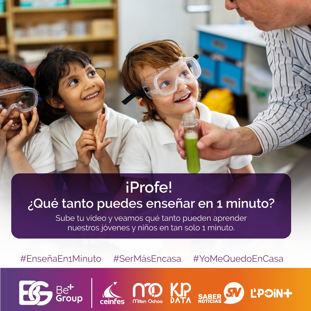 Beplusgroupla's tweet photo. ¡Juntos hacemos que la educación en Colombia no se detenga!
Participa en este gran reto con los hashtag #EnseñaEn1Minuto #SerMásEncasa #YoMeQuedoEnCasa https://t.co/Tfos48Ob9w
