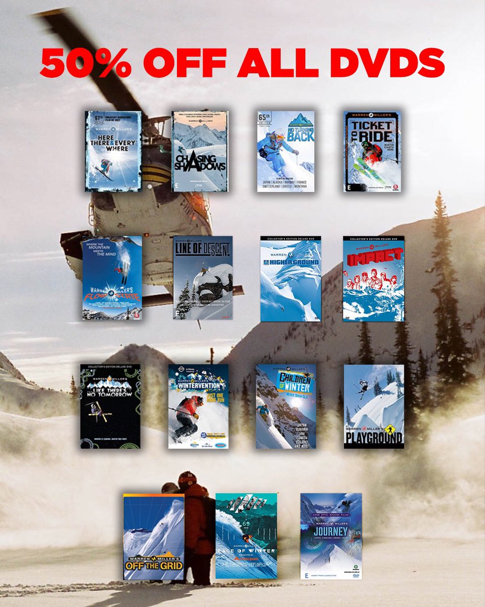 WarrenMillerMov's tweet photo. 50% off all DVDs on our websites. Use code 50OFF https://t.co/du4veNt3gP