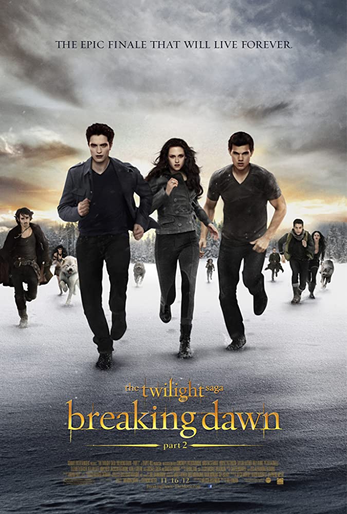 #TheTwilightSagaBreakingDawnPart2 (2012) ICONIC, POWERFUL, the battle scene is best twist ever, the ending make me cry and also seeing Bella a badass Vampire is worth it.
