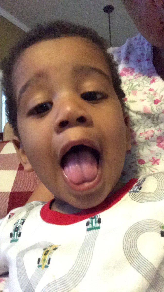 Y’all I have a new admin assistant that is super cute but sometimes inappropriate (my 2 yr old). This was his face during one of my many zoom meetings today🤦🏽‍♀️. Anyone else got new staff members? #emchat