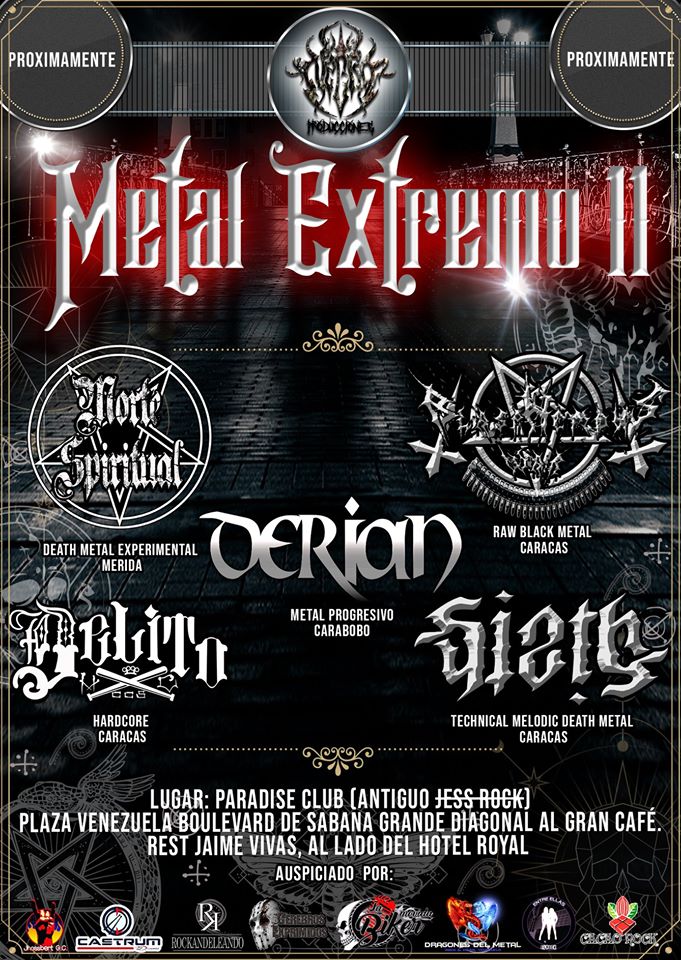C_Exprimidos's tweet photo. METAL EXTREMO II... Segunda edición con las bandas Blasphemovs War, Del1to, Sieth, Morte Spiritual y Derian, de la mano de #NecroProducciones.
Pronto + Información 
////////////////////////
#CerebrosExprimidos #quedateencasa #BlasphemovsWar #Del1to #Sieth #MorteSpiritual #Derian https://t.co/bCZ2XzOcXa