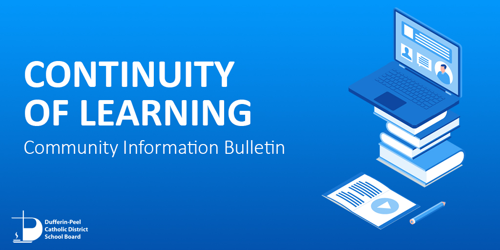 DPCDSBSchools's tweet photo. As schools are to remain closed until May 4, #DPCDSB will begin to deliver equitable teacher-led learning beginning on Monday, April 6. 

➡Please read our Community Information Bulletin regarding Continuity of Learning for important info: https://t.co/1zj0AzrLqq https://t.co/IgMErgs1Bm