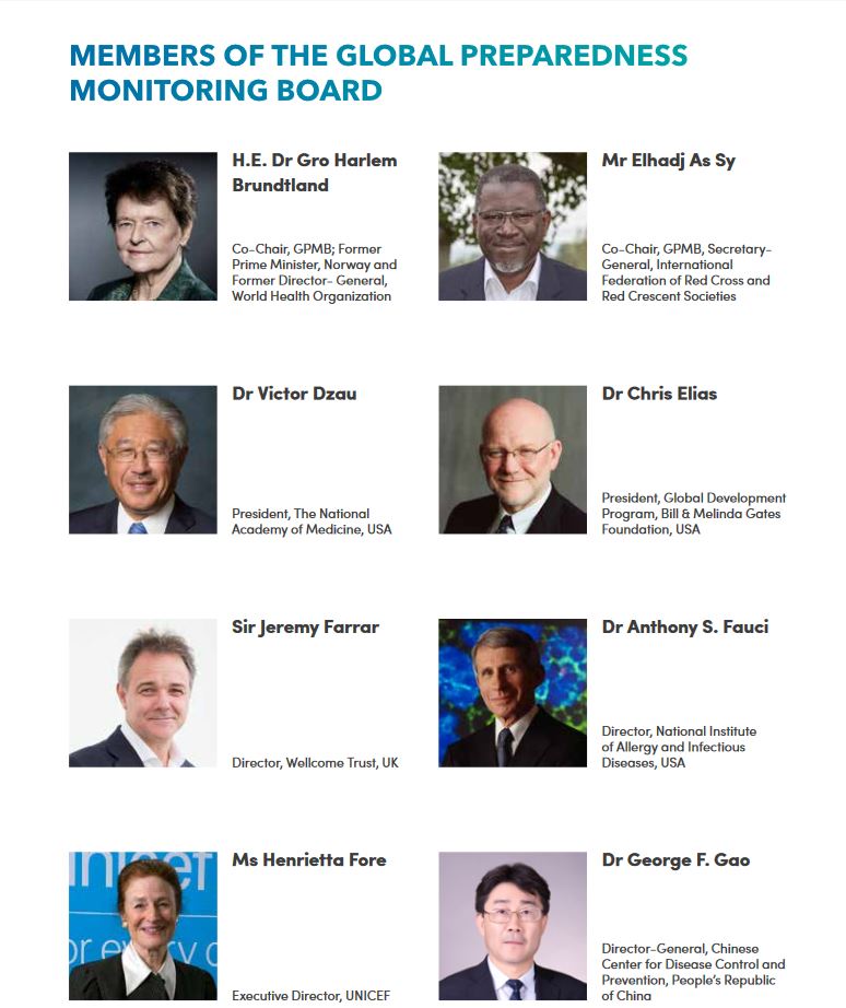 7.) George Gao, CDC China, is also on GPMB & is considered a global responder "leading the charge against coronavirus."  http://archive.is/SD114 He was also a player for Event 201, a Bill Gates funded global pandemic exercise that took place 2 months prior to the chinese virus.