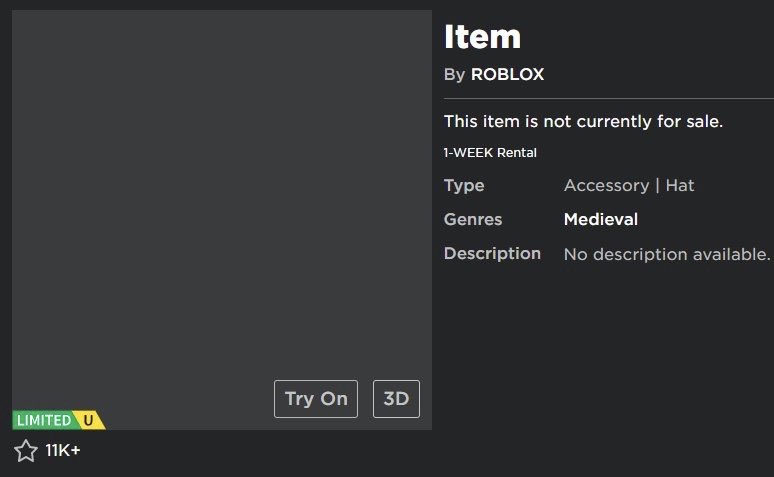 News Roblox On Twitter Roblox Is Selling An Item Its Limited - rent item 3 roblox