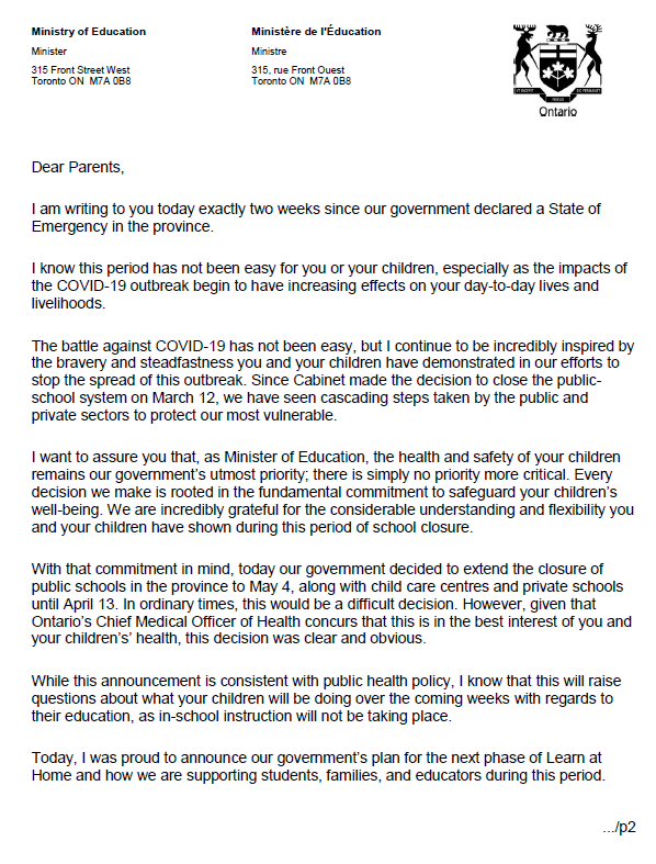RRossBeattie's tweet photo. Letter to Families https://t.co/HX44m1I738 https://t.co/enEdrSkLK5