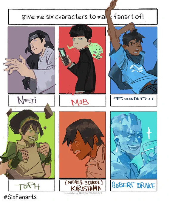 thanks followers for requesting 4 xmen and 4 digimon characters ilu. also the template is there for whoever wants it 