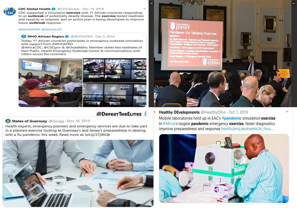 28.) On top of Event 201, Crimson Contagion, & Cardinal Resolve, and also within the months prior to the Coronavirus outbreak, there were many pandemic preparedness & vaccination administration exercises being conducted all over the world.