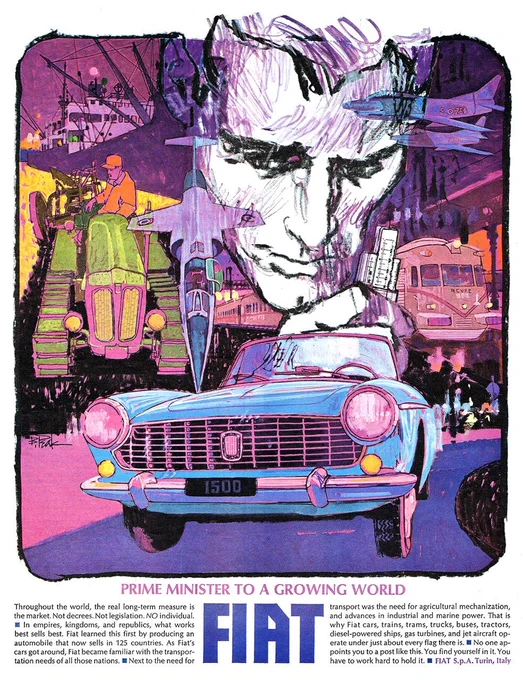 1960s ads by Bob Peak (1927-1992). 