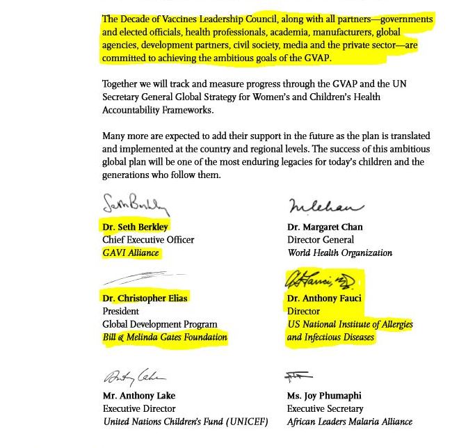 40.) And I'd like to know just which politicians and members of the media are "Partners" with the WHO in pushing these Global vaccine goals. I'm sure they are currently the ones downplaying hydrochloroquine and attacking Trump at every level.