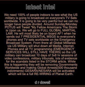 InfiniteOne10's tweet photo. There may be something big happening behind the scenes of this so-called epidemic. The mass arrests of the deep state traitors may be already underway. Be prepared for anything including a blackout of communications. #qanon #coronavirus https://t.co/qunHMoMpey