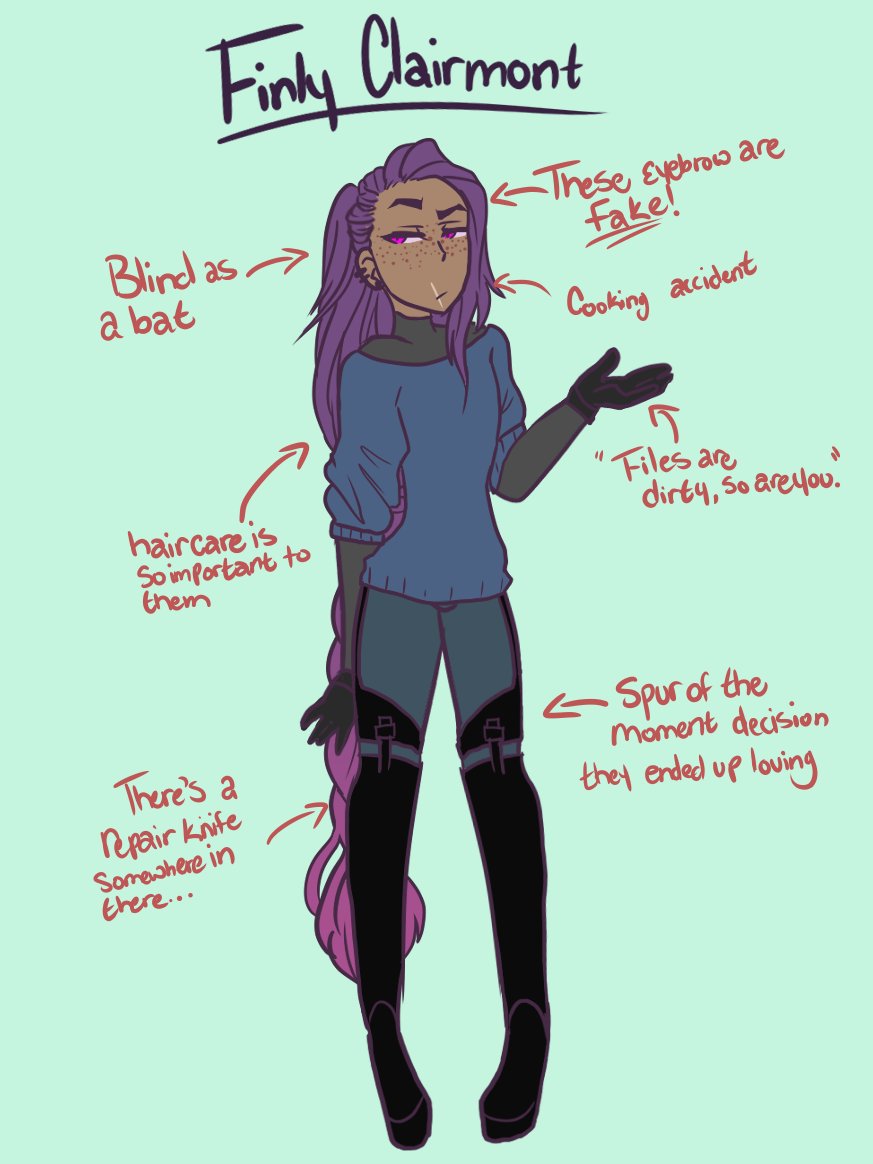 (I don't usually put up my Danganronpa ocs but I really like this one.)
This is Finley, a 'dedicated to his work' archivist who just wants to do his job...And explore the mysteries under his home 