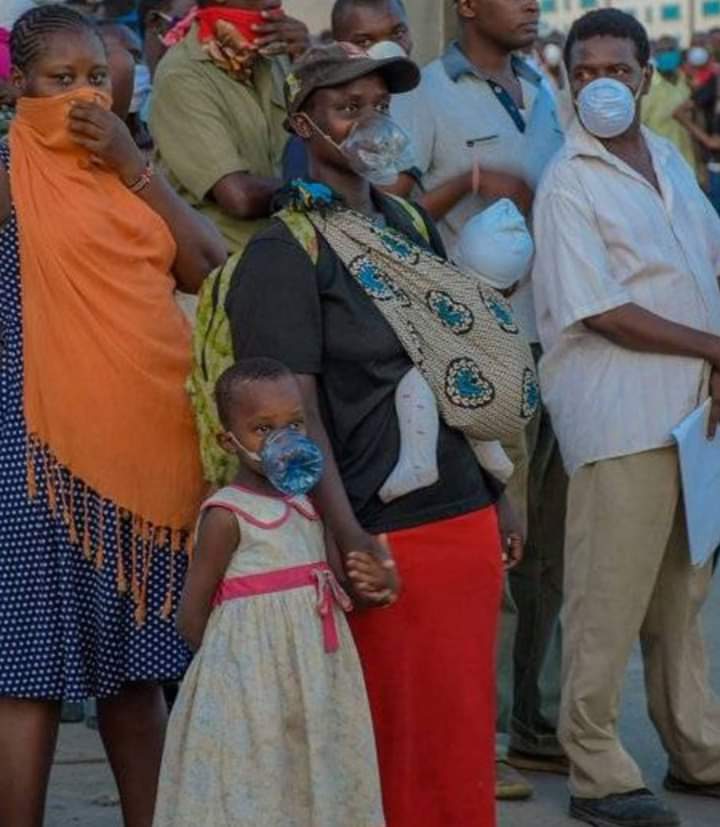 Women are are caring Look at the mother protecting herself and her kid by use of a plastic bottle made mask We can help her and other women in need #COVID19 #StayAtHome #QuarantineLife #HelpHer #GenderAndCOVID @unhabitatyouth @UN_Women
