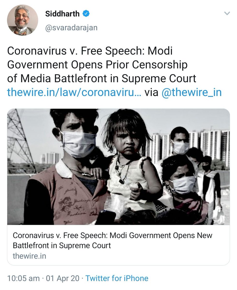 Supreme Court yesterday asked govt to take action against fake news during Corona pandemic.Propaganda peddlers are making it issue of free speech.A thread on how Media/Journalists spread fake news to create panic.