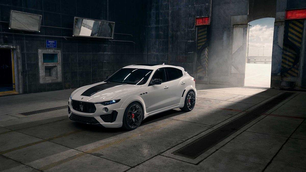 ViragesAuto's tweet photo. #Novitec présente le #Maserati #Levante #Esteso... ou plutôt son évolution !

Basé sur le #LevanteTrofeo, le #V8 Biturbo est poussé à 625 ch et 820 Nm.

Il propose entre autres des nouveaux boucliers, des ailes larges, une suspensions à air et des jantes de 22''.

Cc @Maserati_HQ https://t.co/DCYWoGlwW4