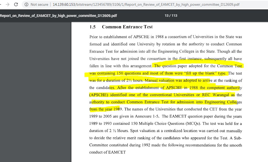 LINKS:1988(APSCHE) FORMED & INTRODUCED EAMCET SYSTEMఎంసెట్ పరీక్ష విధానం http://www.apsche.org/apsche_new/Pdf/APSCHEACT.pdf1989GREY HOUNDS https://www.sciencedirect.com/science/article/pii/S01762680163016531999E-SEVA https://www.thehindubusinessline.com/todays-paper/tp-others/article29033733.ece2001-EXPANSION1999RYTHU BAZAAR https://bit.ly/2WYW7QV  #TDPGovernance