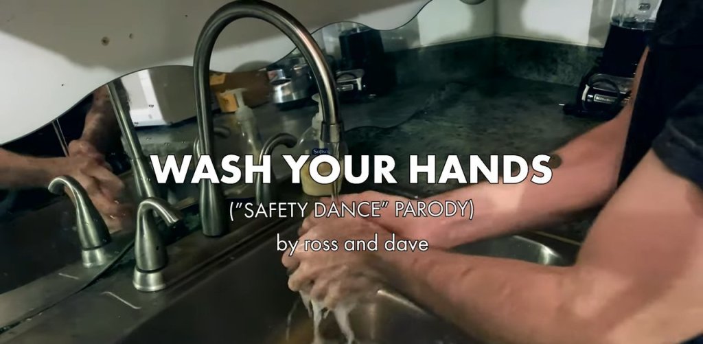 ReviewsTheMusic's tweet photo. Wash Your Hands (“Safety Dance” parody) by Ross and Dave https://t.co/Ssm9iwbBJI https://t.co/tAm6Q5P8R1