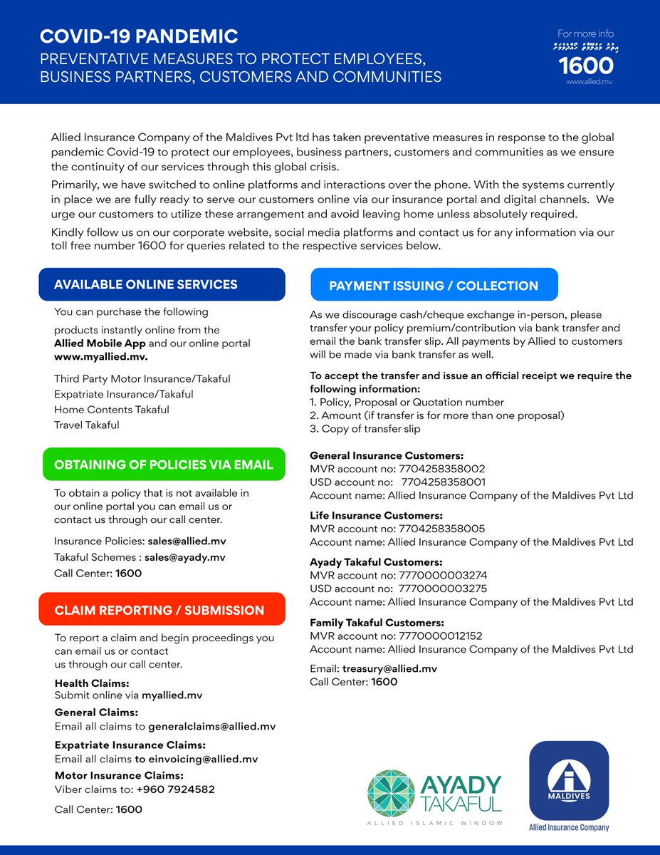 Allied Insurance On Twitter With The Preventative Measures In Response To The Global Pandemic Covid 19 We Have Switched To Online Platforms And Interactions Over The Phone To Protect Our Employees Business Partners
