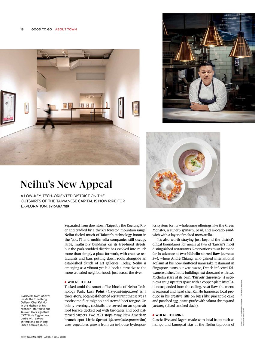 danayter's tweet photo. I've got a #neighborhoodguide to #Neihu #内湖 in #Taipei #台北 in #DestinAsian! Thanks for the commission @james_ultra. Can't wait for the world to go back to normal so we can all #travel again ❤️ https://t.co/D2pqzyrjJP https://t.co/8Oop0plMTS