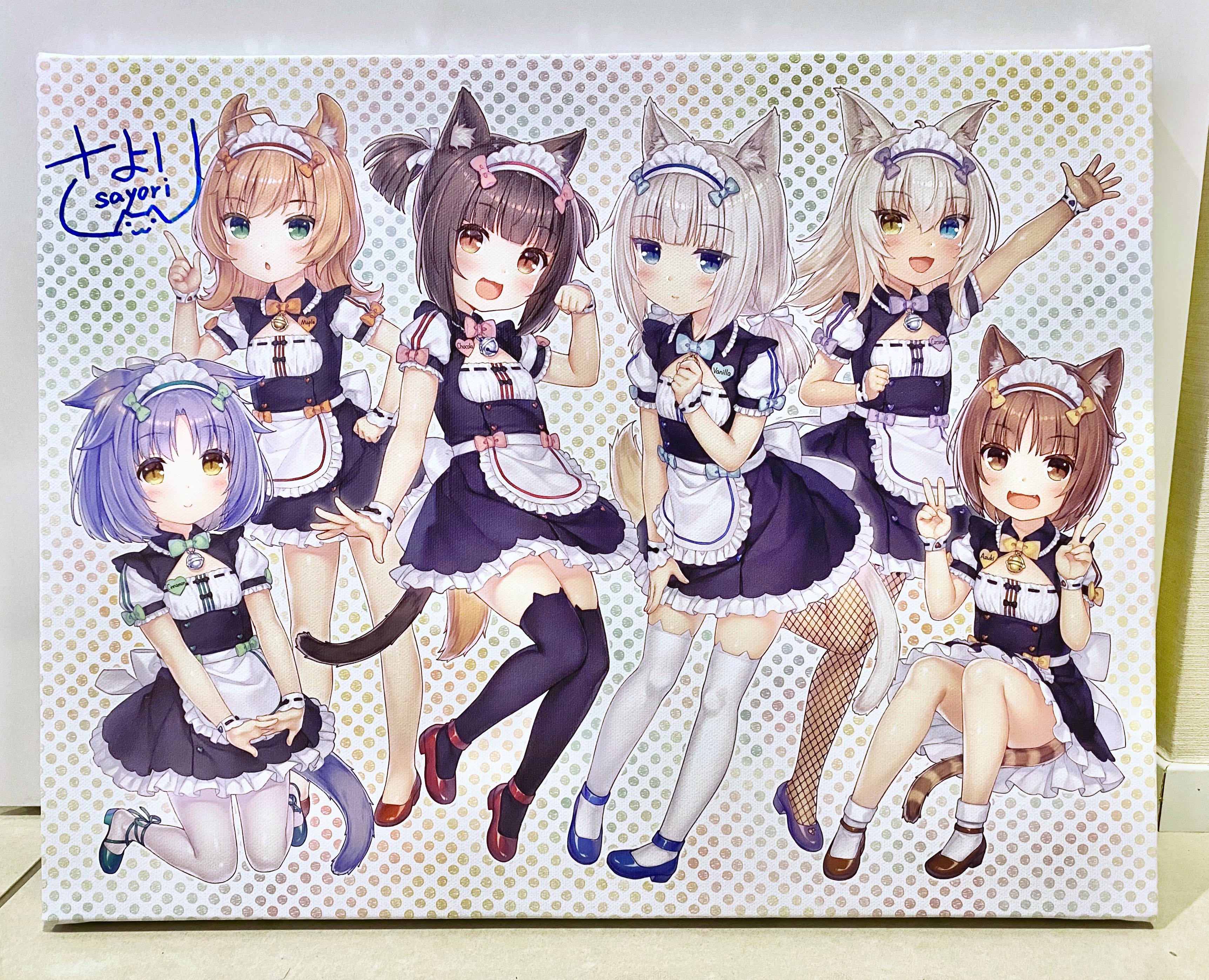 ネコぱら】 バニラ キャンバスアート 直筆サイン入り ネコぱら
