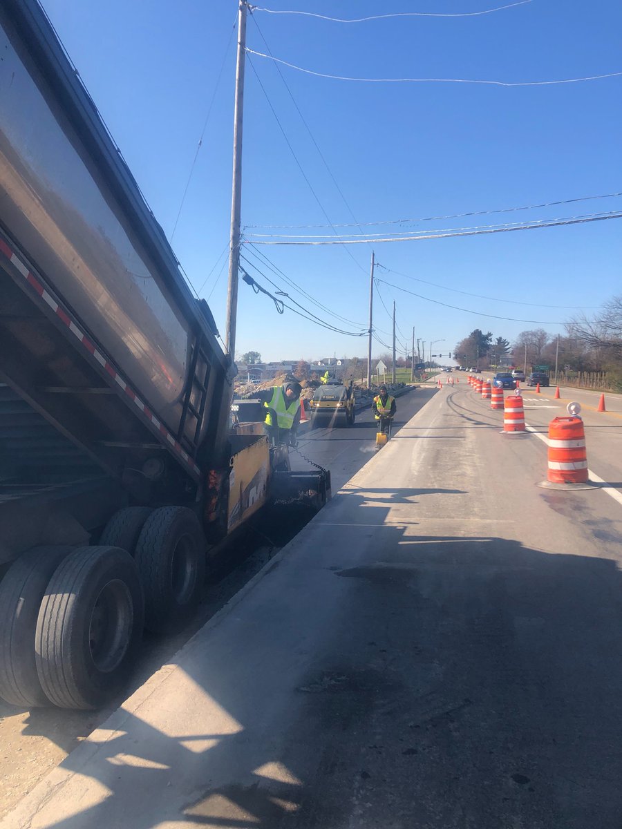 TotalPaving's tweet photo. Check out some pictures of our crews hard at work in Batavia on a road extension last year. Our crews can complete projects for you too! Give us a call and we can start planning now. #totalpaving #totalpavingandbrick #Illinois #roadextension #turnlane #municiplepaving #idotcu ... https://t.co/txZlo5Np6G