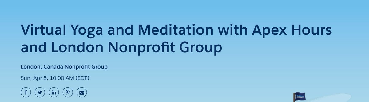 "Yoga is the journey of the self, through the self, to the self." -The Bhagavad Gita

Let's spend this Sunday doing #VirtualYoga &amp; #Meditation from the comfort of our homes.

RSVP - bit.ly/2WVt0OB

Lets us make this world a happy place thru our #SalesforceOhana #stayhome
