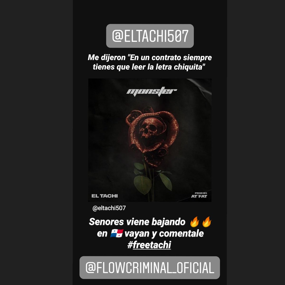 flowlamusica's tweet photo. Deseo estar vivo todavia para escuchar lo que viene bajando del artist #Eltachi #freetachi #StayAtHome #Atfat π₯π΅π¦ #Panama #music https://t.co/89EMByIUDI