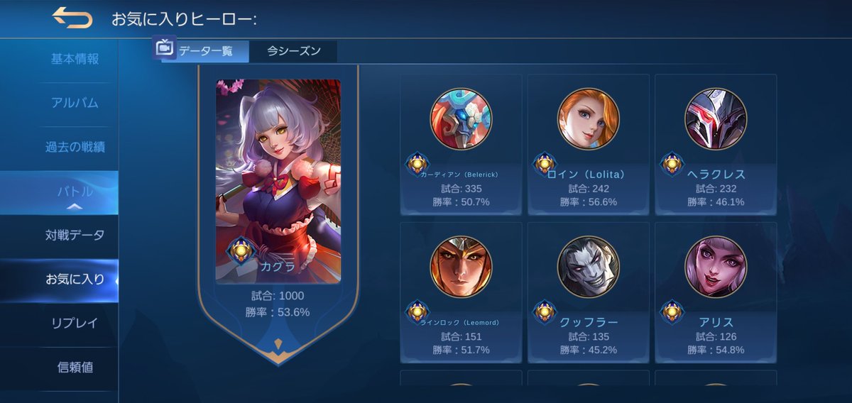 Lemkagleo's tweet photo. ついに愛しのカグラちゃん、1000試合になった🥰🥰1000試合目は、モバレはじめた頃から、私のカグラと一緒にやってくれてたフレさんとそのフレさんに守ってもらって、キルできてないけどMVPまで取らしてもらった😭😭😭これからも精進する所存！ https://t.co/2fghy66cHe