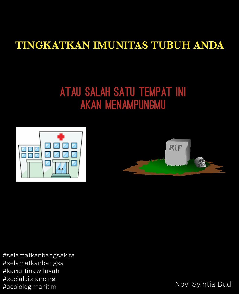 nsbtiaa's tweet photo. Sayangi tubuh kalian gais 😍
#selamatkanbangsakita
#selamatkanbangsa
#sosiologimaritim
#SocialDistancing 
#KarantinaWilayah https://t.co/DqF9x0jLk2