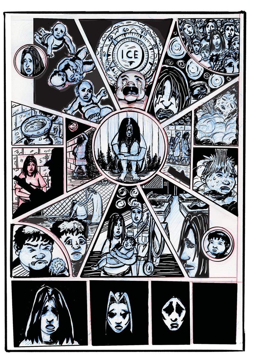 JMIndyHunter's tweet photo. Here's the final inked page. @ccacomics #borderx https://t.co/3bQjamlmSm