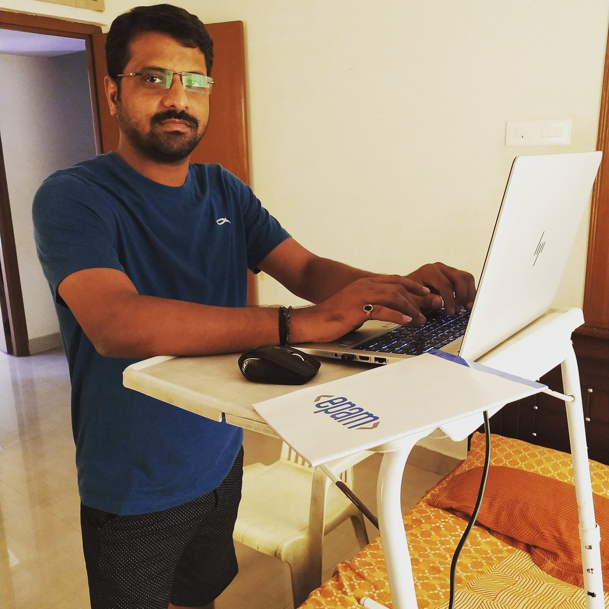 EPAM_India's tweet photo. #WorkFromHome doesn't have to mean we are stuck sitting at a desk all day. #EPAMer Durga worked out an innovative solution to build a standing desk in his den. Staying fit no matter where you work from!
#EPAMersAtHome #TogetherAtHome #RemoteByDesign #LifetAtEPAM #EPAMIndia https://t.co/8WuRjf4N9V