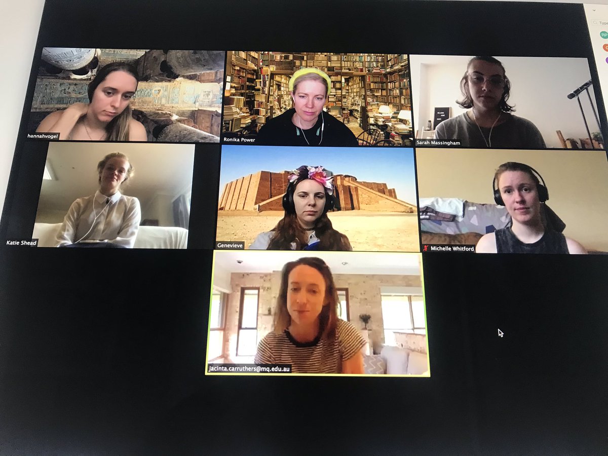 RKP_Industries's tweet photo. My @ArtsMResMQ &amp; #PhD students from @AncientHistMQ &amp; @MQPhysAstro are the bright lights of hope, positivity &amp; inspiration in my world ATM! Another special #RKPZoomRoom today, including cameos from Freya &amp; Peach 🐶 &amp; Prince &amp; Lulu 🐱 #PetsOfMQ. Keep shining HDR stars! ✨⭐️✨ https://t.co/PcdiI7xw3z