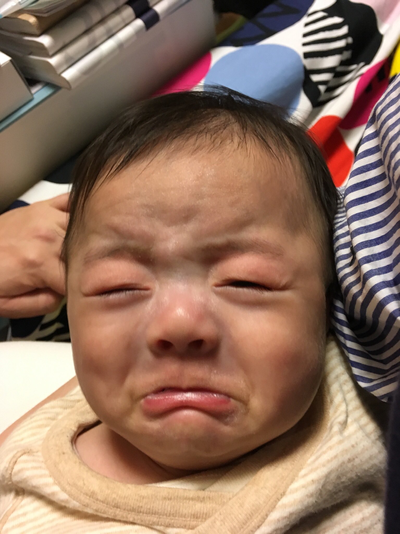 みと Tlを赤ちゃんでいっぱいにする 生後3ヶ月くらい もちもちほっぺと泣く数秒前の写真置いておきます 泣き顔やばいかわいい T Co Smchavyrlj Twitter
