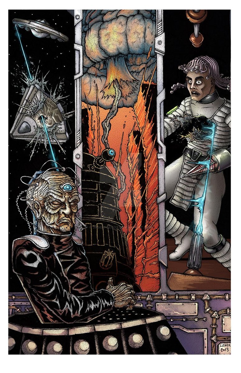 LenoxArtist's tweet photo. Dr Who Fan Art Print Sale- DM or Comment to purchase... $12/ea on 11x17 Acid Free Paper plus shipping #Daleks #DrWho #Drwhofanart #Sontarans #Movellans #Davros https://t.co/hLAVRJ7O0W
