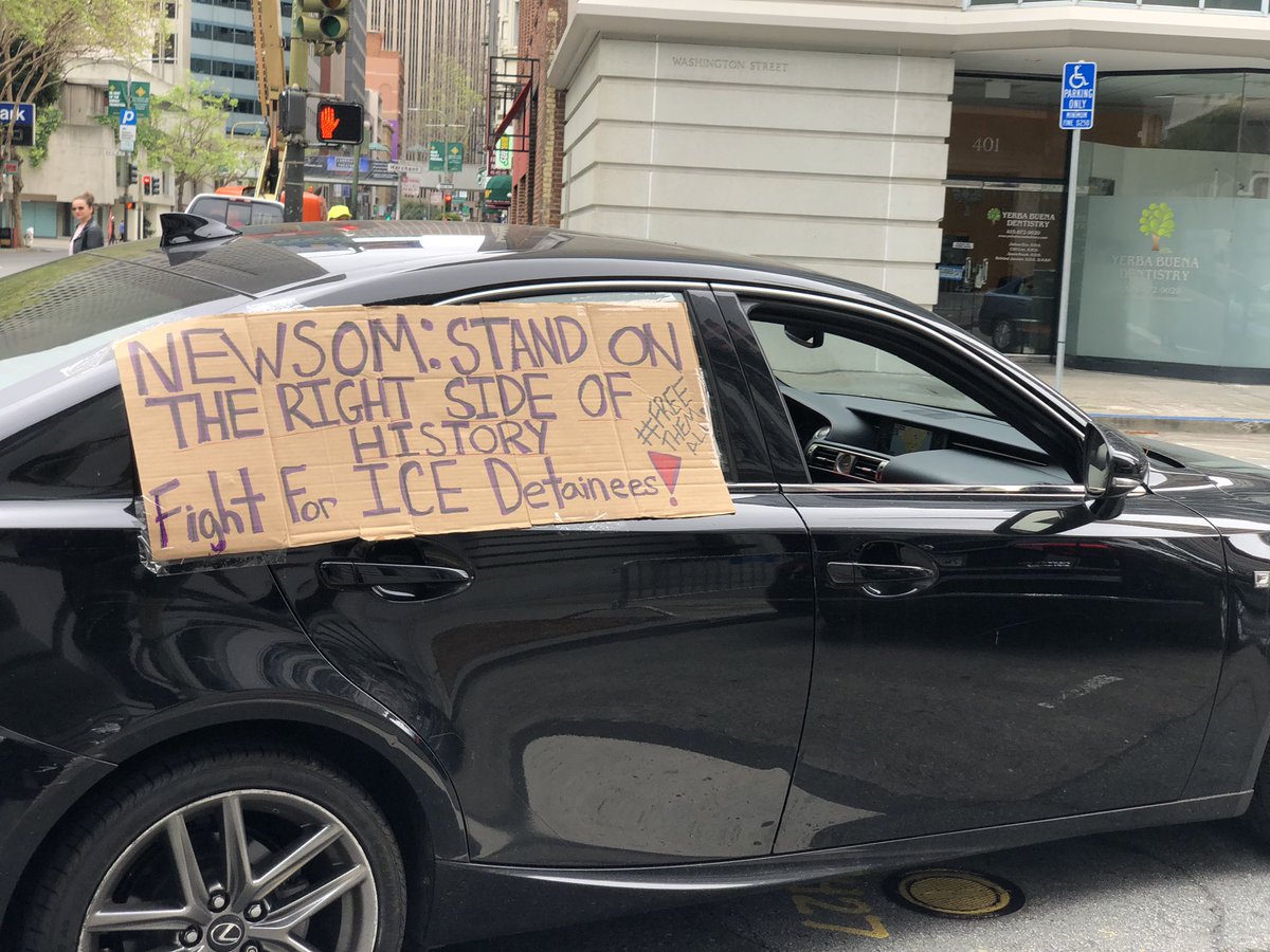 Newsom: Stand on the right side of history Fight for ICE detainees!