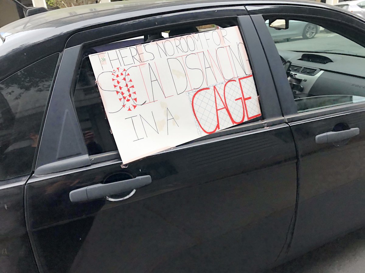 There’s no room for social distance in a cage