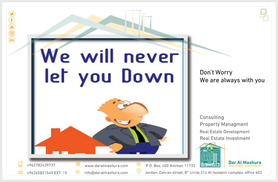 daralmashura's tweet photo. #stayhome
#staysafe
#Coronavirus
Don't worry
we are always with you
Dar Almashura for Real Estate Investment co. ltd.
#Our_Services
#Real_estate_consulting #Property_management
#Real_estate_development #Real_estate_investment
#Estimating_valuing_real_estate #Real_estate_brokerage https://t.co/nE6Y8ou1Br