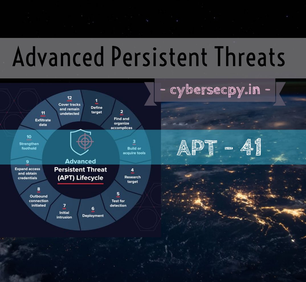 cybersecpy's tweet image. Learn about Advanced Persistent Threats.
Topic : APT - 41
Concepts: Attack Life Cycle
Targeted : Video Game Industry, Health Sector, Financially Motivated Activity and so on...
visit: cybersecpy.in/2020/03/31/adv…
#apt41 #cybercrime #cyberattacks #healthcare #videogameindustry
