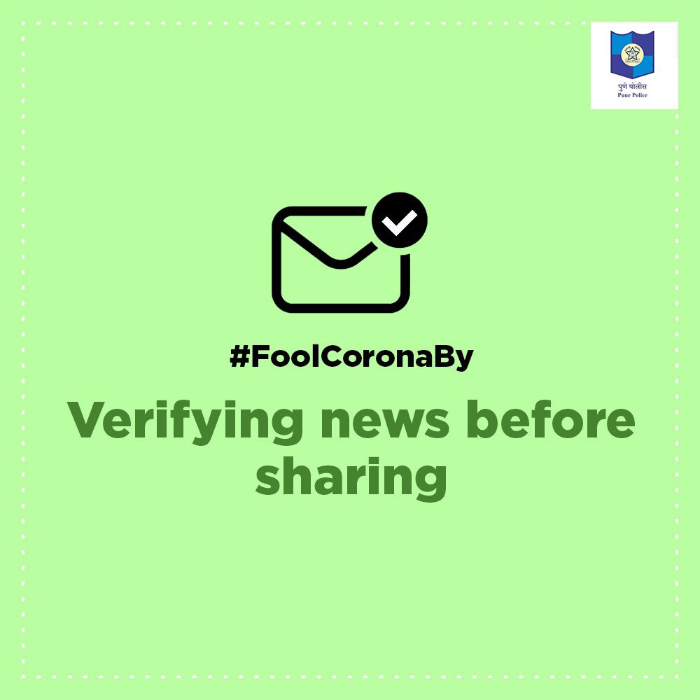 J_Rohra's tweet photo. RT @CPPuneCity: This #AprilFoolsDay, let’s play a prank on Coronavirus. This April Fools Day, let’s #FoolCoronaBy taking these simple steps.@AUThackeray @AjitPawarSpeaks @DGPMaharashtra @AnilDeshmukhNCP @CMOMaharashtra https://t.co/PDqAPslvgI