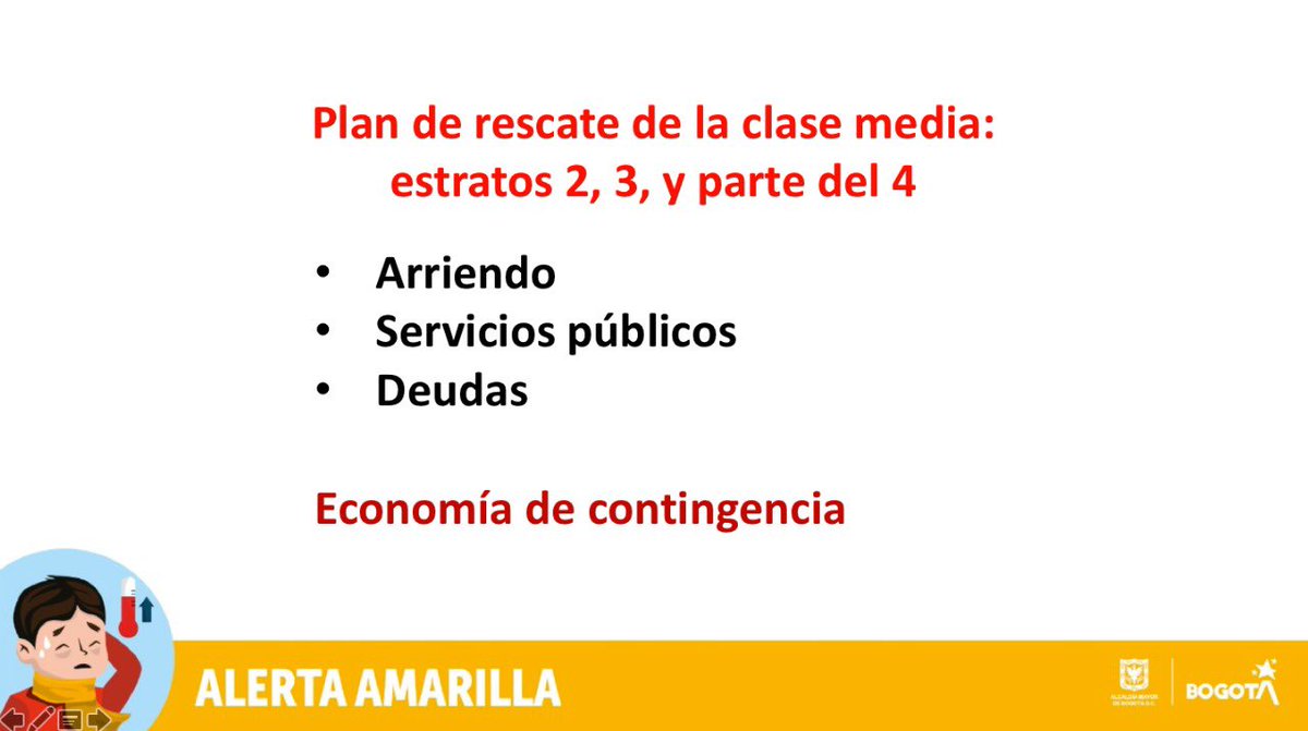 Nos falta el plan de salvamento para la clase media, tenemos que sumar recursos de los que tienen más patrimonio, bancos, empresas, del Gobierno Nacional  y local para apoyarlos. ¡No podemos ahorrar esfuerzos ni recursos!  <a href="/CMILANOTICIA/">Noticentro 1 CM&</a>