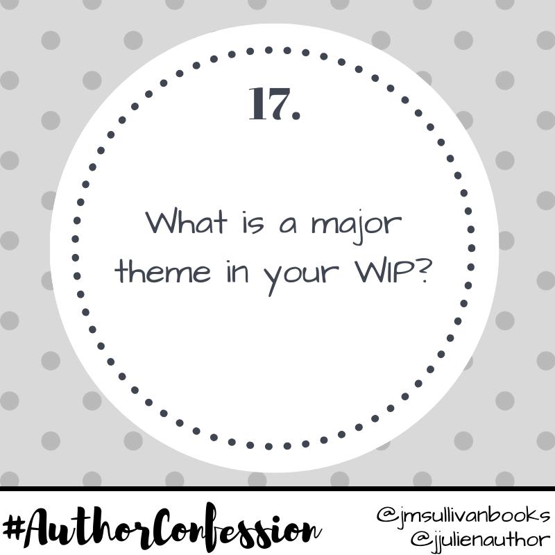 jessicaljulien's tweet photo. #AuthorConfession April 17th:
What is a major theme in your WIP? https://t.co/8g0foo9HGq