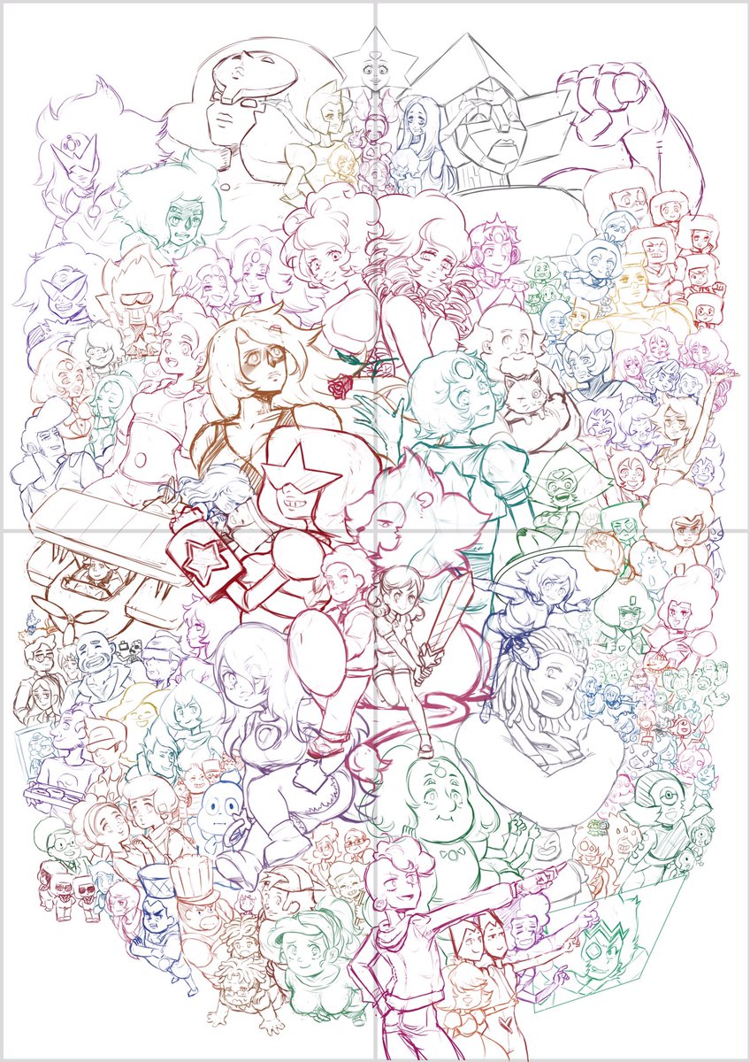 メイキングもくっ付けちゃお〜 ラフ、下書き、線画 