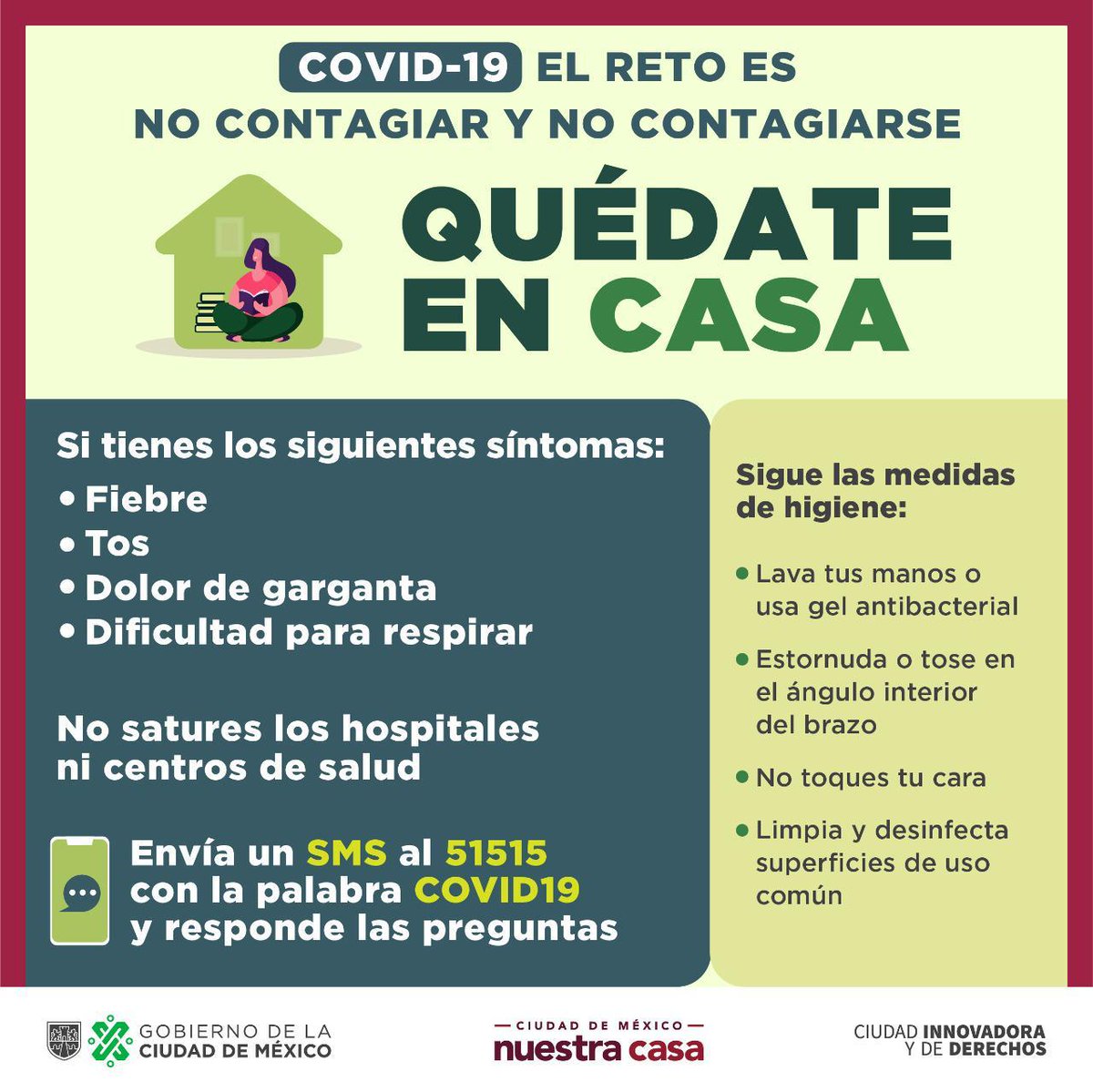 WRADIOMexico's tweet photo. #QuédateEnCasa; recuerda, el reto es no contagiar y no contagiarse https://t.co/8w1pZCxCrb