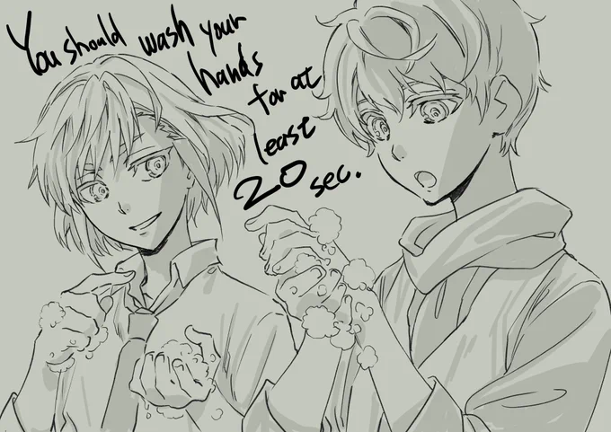 #WashYourHands  #TOG #神之塔 
20秒以上泡立てて手を洗いましょう 