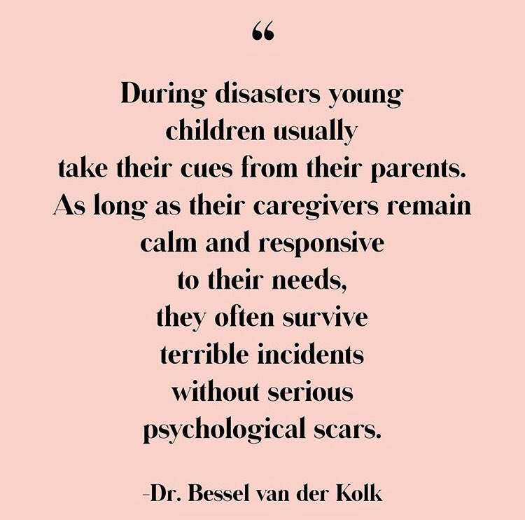 The younger the child the more implicit their memories.  They will remember how they felt or how we made them feel during this time.  Do what you can to take care of yourself to best take take of those around you.