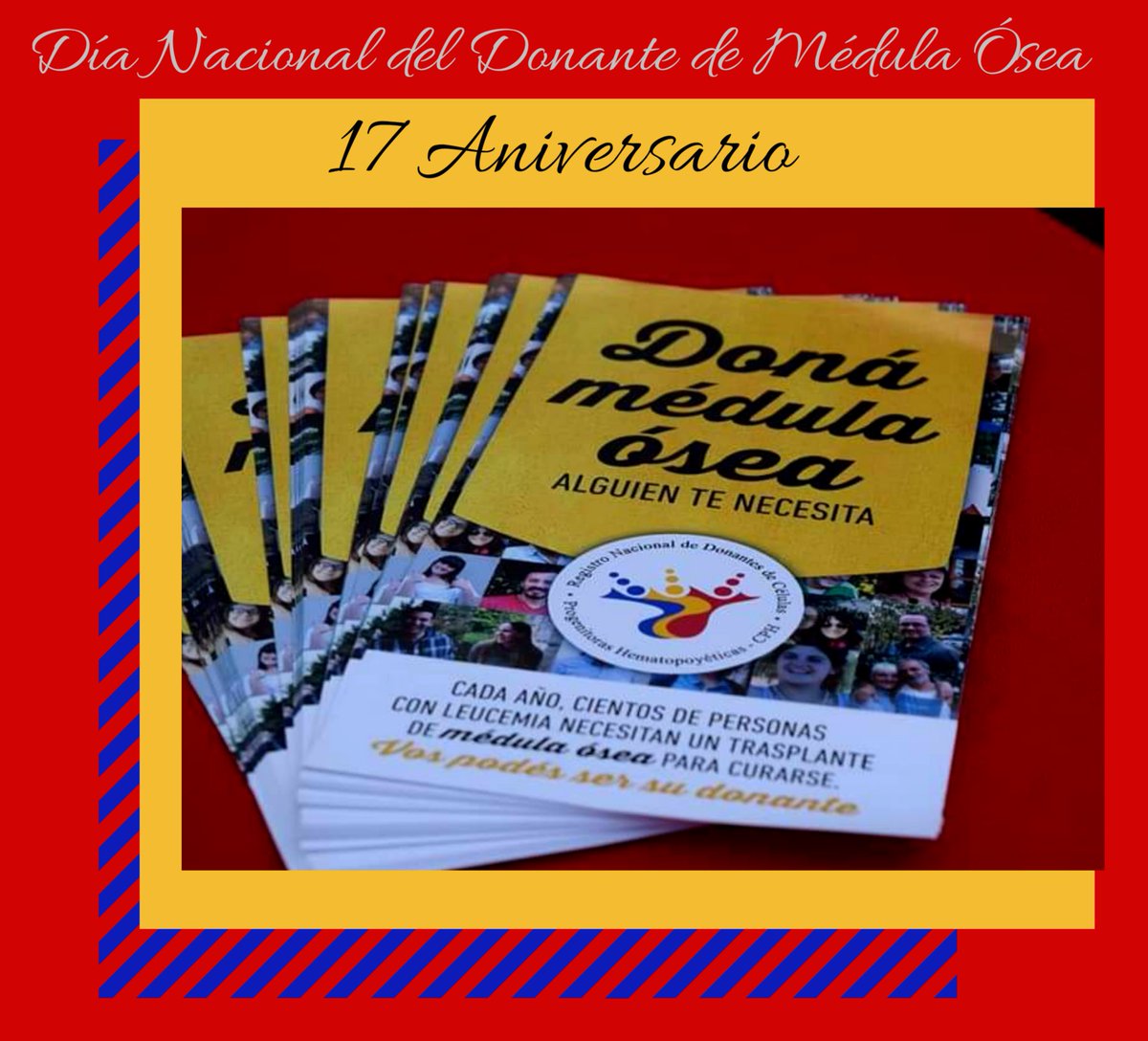 CucaiSalta's tweet photo. 17 Aniversario Día Nacional del Donante de Médula Ósea
Cada 1* de Abril se celebra en Argentina el Día del Donante de Médula Ósea, conmemorando la creación del Registro Nacional de Celulas Progenitoras Hematopoyéticas del INCUCAI.
@MinSaludSalta https://t.co/zA5WfRJHcl