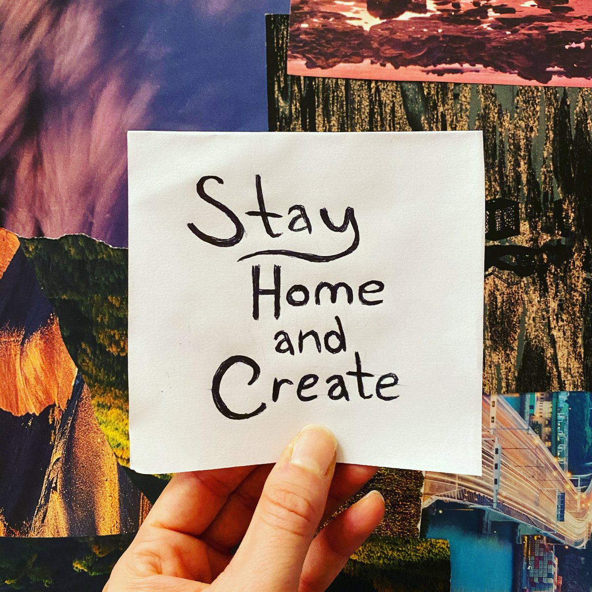 megancoyle's tweet photo. I hope all my fellow creatives have been staying home and creating more art. The world could always use a little more art right now ❤️ #stayhome #stayhomeandcreate #moreartplease #art #lettering #creative #collage https://t.co/ptEygyBBeE