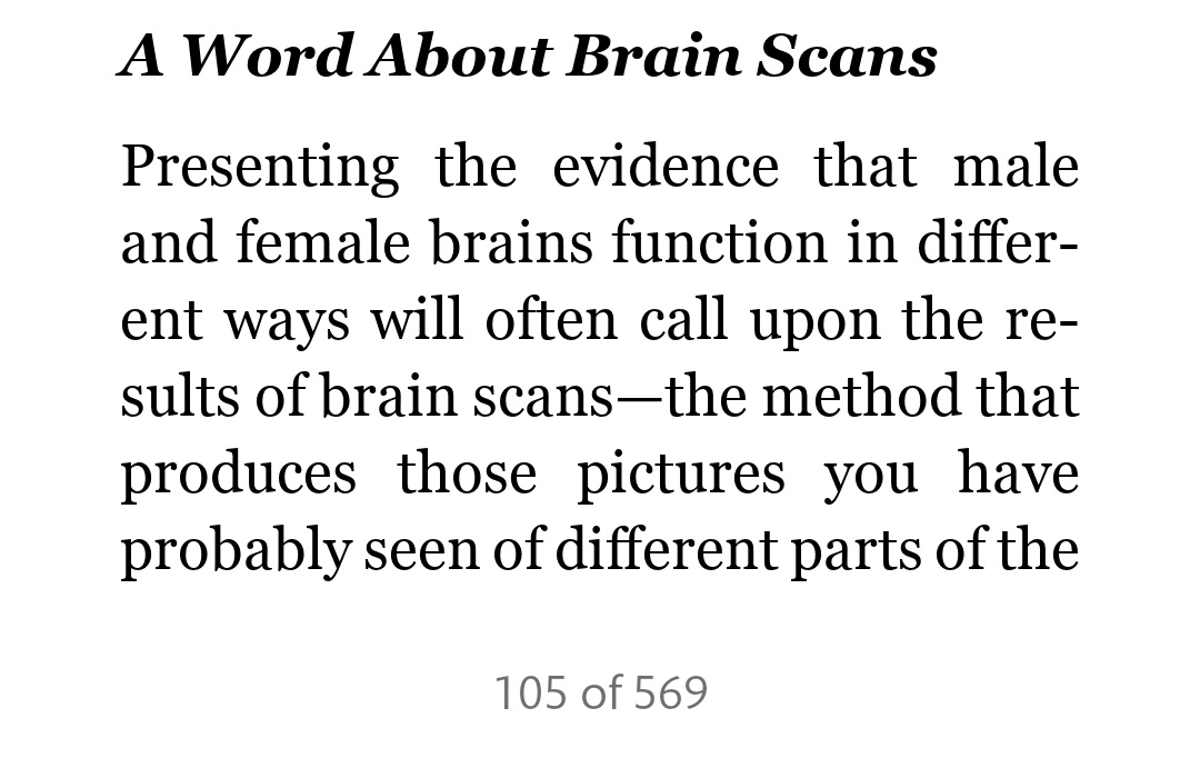 In the chapter on gender differences in the brain, Murray has a "word about brain scans" but fails to bring up critiques, eg Uttal  http://www.behavior.org/resources/864.pdf  https://www.amazon.com/Reliability-Cognitive-Neuroscience-Meta-Meta-Analysis-Press/dp/0262018527 and Klein (image 4)