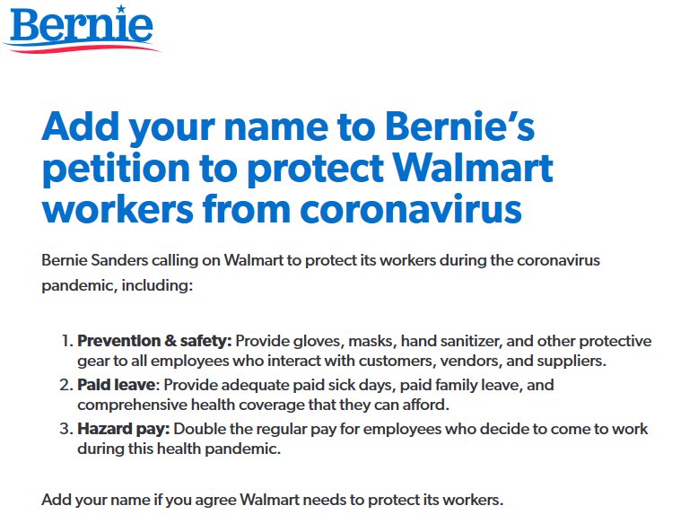 grannysidney's tweet image. Walmart 🔆 workers are facing #CoronavirusPandemic without any protection or benefits  #BernieAtWalmart🔆 please help ❤️