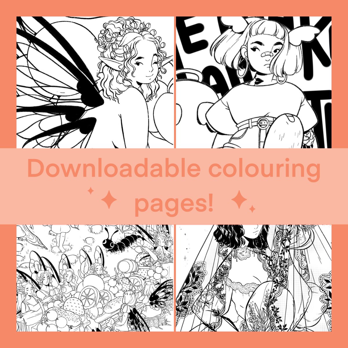 I've got some colouring pages on gumroad! 
Click the link to check em out !
https://t.co/5YIrQDUn7k 